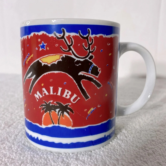 Vintage Malibu Ceramic Mug Coffee Cup - Picture 1 of 11